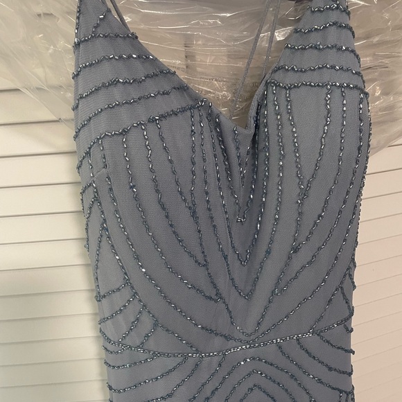 Adrianna Papell Platinum Bridesmaid Dress/ Prom Dress - Picture 3 of 4